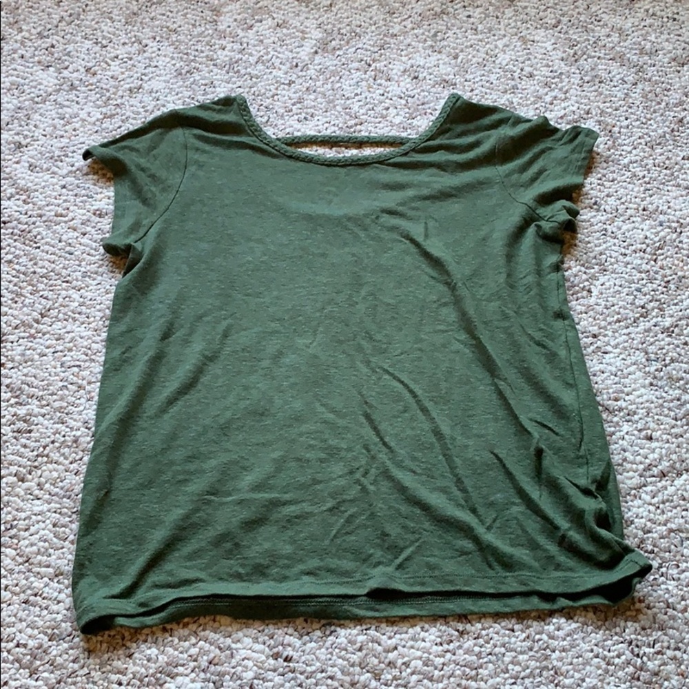 Green linen Gap top